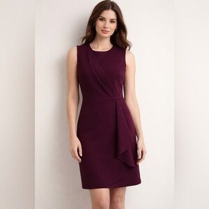 Calvin Klein Sleeveless Plum Midi Dress